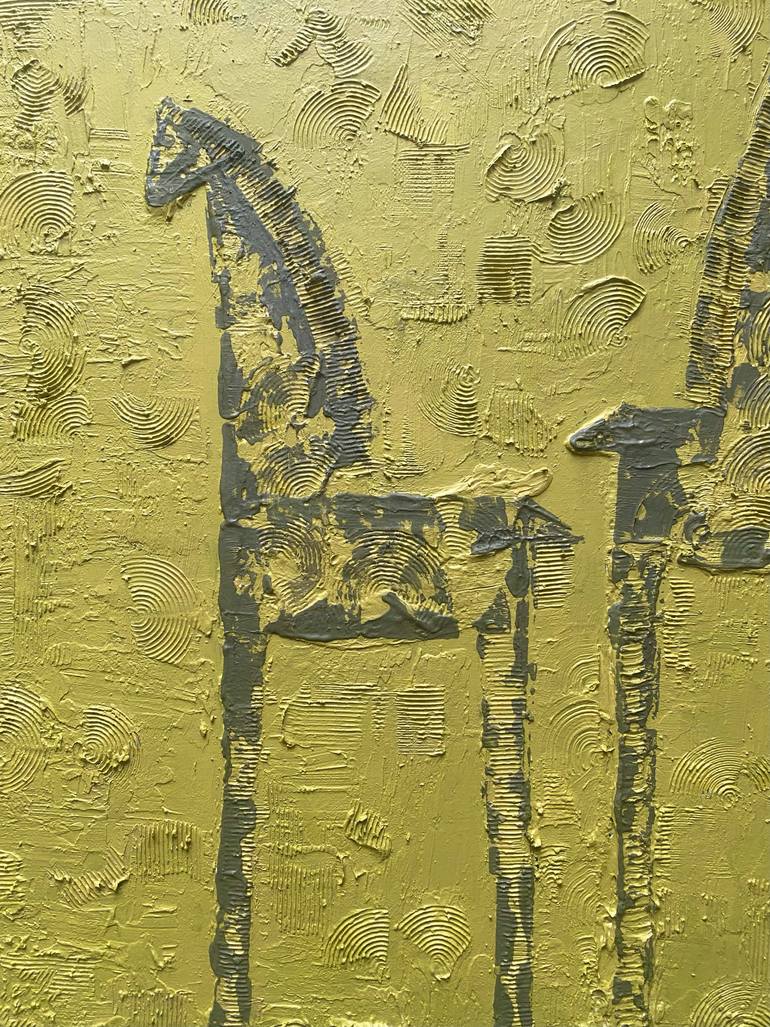 Original Abstract Expressionism Horse Mixed Media by Nerida Richardson