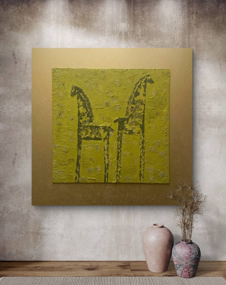 Original Abstract Expressionism Horse Mixed Media by Nerida Richardson