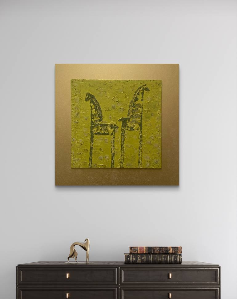 Original Abstract Expressionism Horse Mixed Media by Nerida Richardson