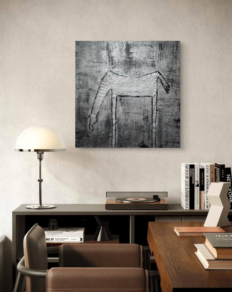 Original Abstract Expressionism Horse Mixed Media by Nerida Richardson