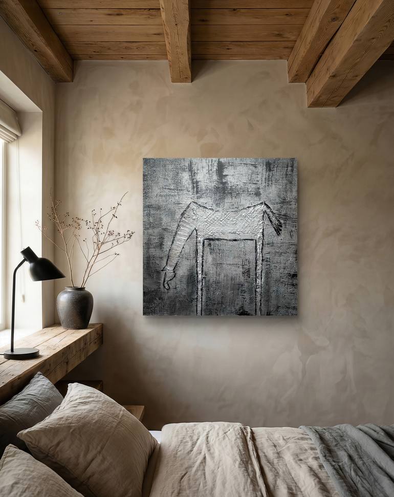 Original Abstract Expressionism Horse Mixed Media by Nerida Richardson