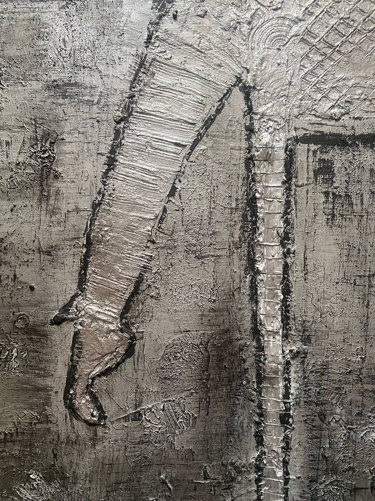 Original Abstract Expressionism Horse Mixed Media by Nerida Richardson