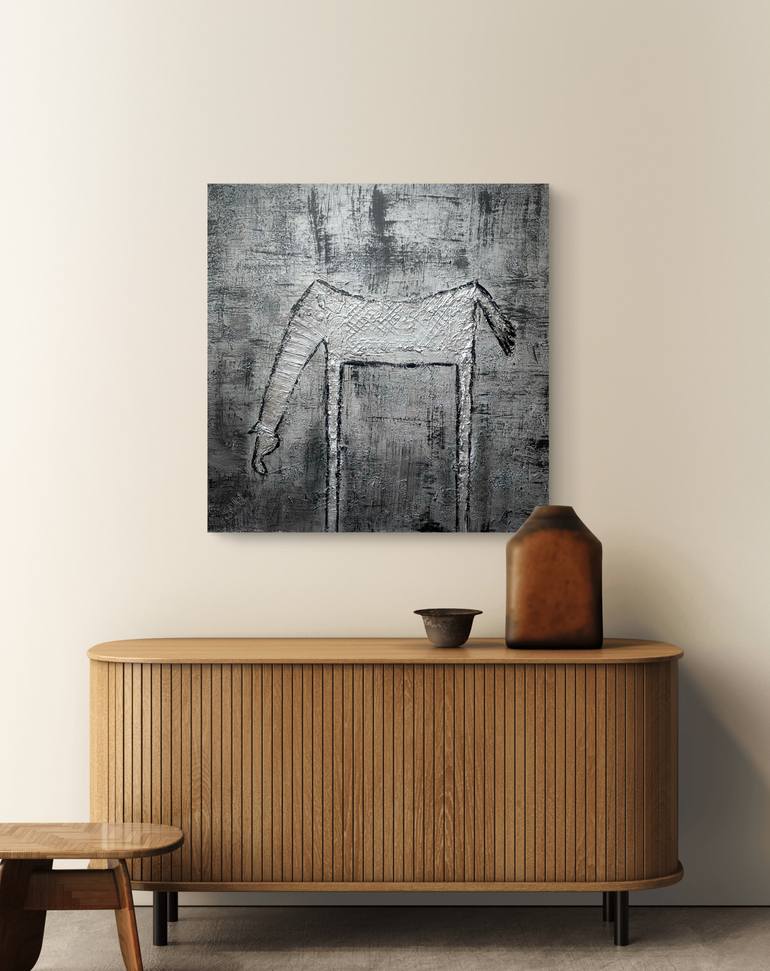 Original Abstract Expressionism Horse Mixed Media by Nerida Richardson