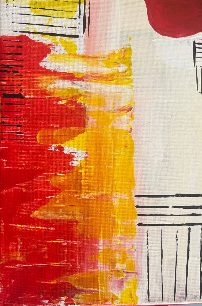Original Abstract Expressionism Abstract Painting by Nabil Al-Sagheer