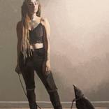 Girl With A Crow by lani emanuel