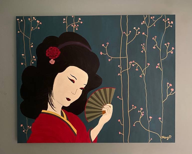 Japanese Woman paintings | Saatchi Art