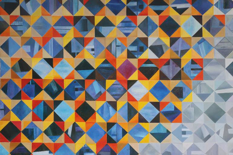 Original Abstract Painting by Ainagul Isaeva  Abstract Art on Canvas  Time it is time