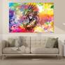 Colorful Dragon Woman Abstract Wall Art