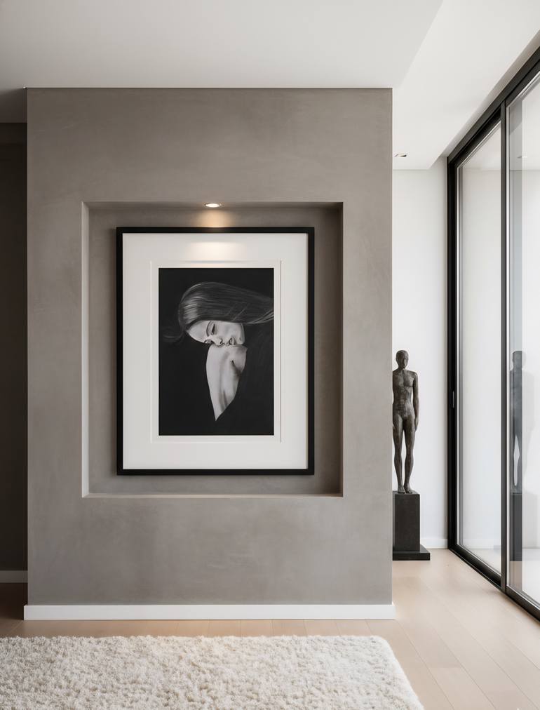 Original Photorealism People Drawing by Inbar Azran