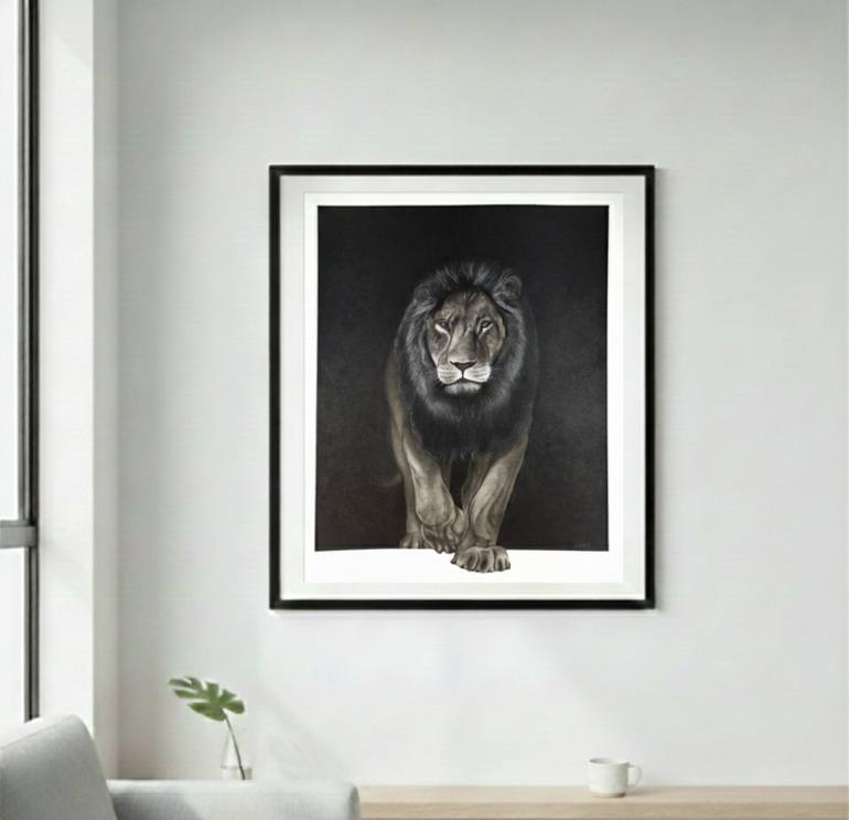 Original Black & White Animal Drawing by Jessmon Joshy