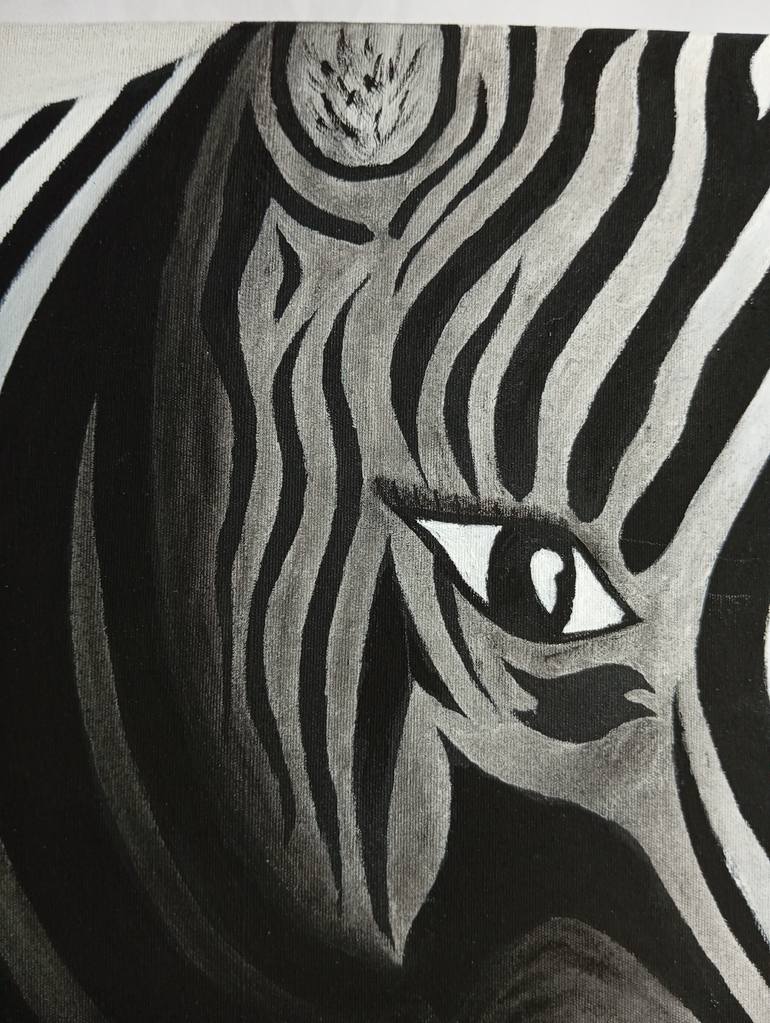 Original Black & White Animal Painting by Aleyna Sen