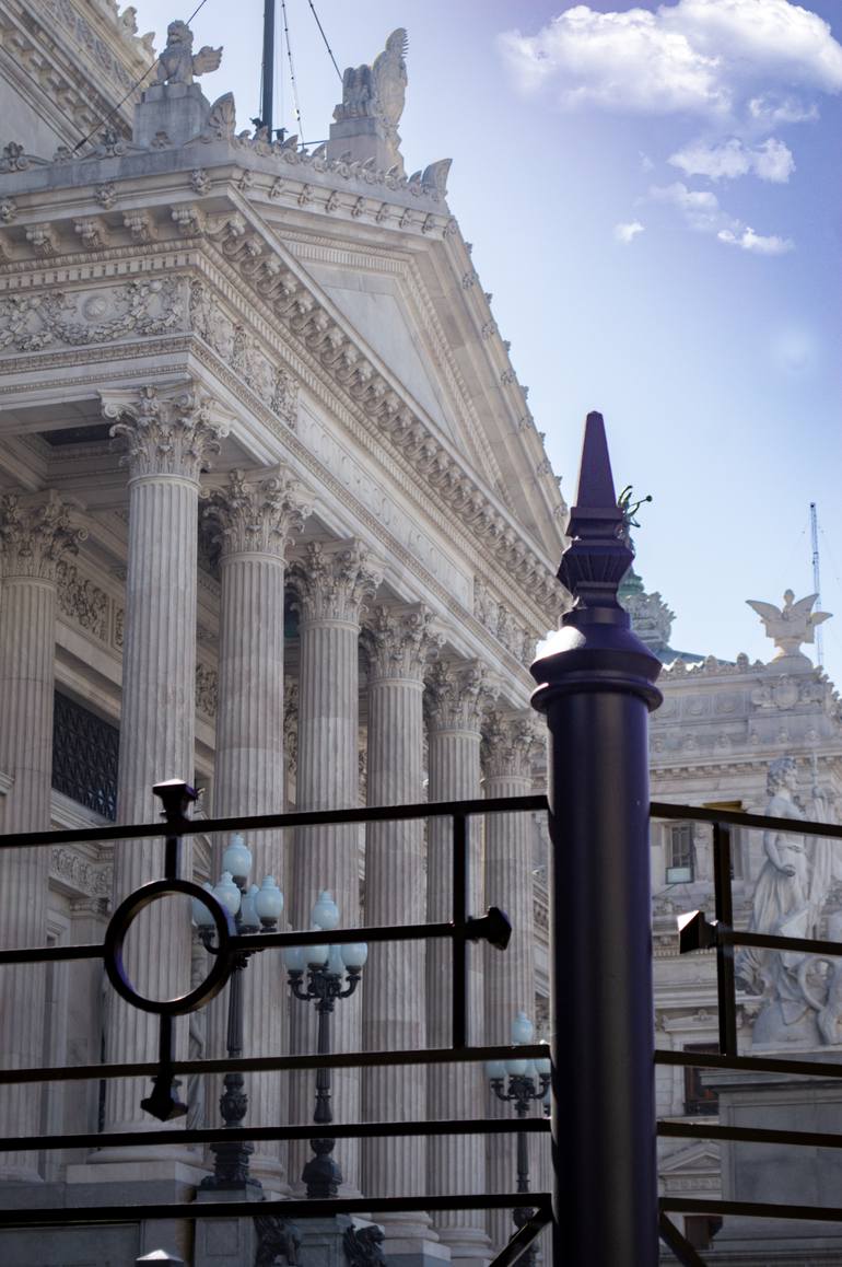 Original Architecture Photography by Carlos Alvarez | Street Art Art on Paper | The Congress Dome and Quadriga, Buenos Aires