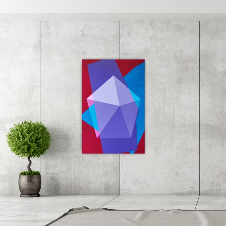 Original Op Art Abstract Painting by Suzana Mas