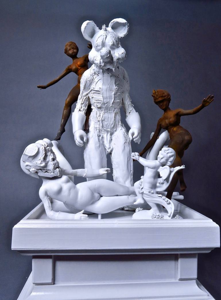 Original People Sculpture by Bedel Tiscareño