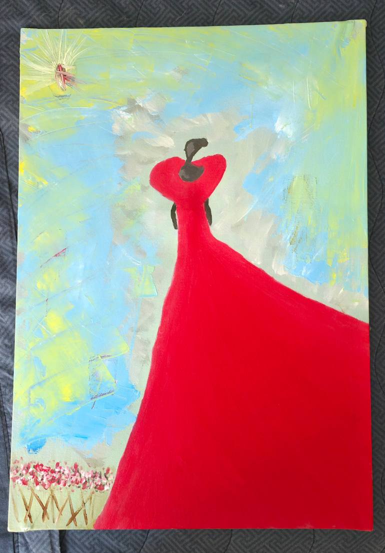 Original Women Painting by Pedro Paiva  Expressionism Art on Canvas  Time