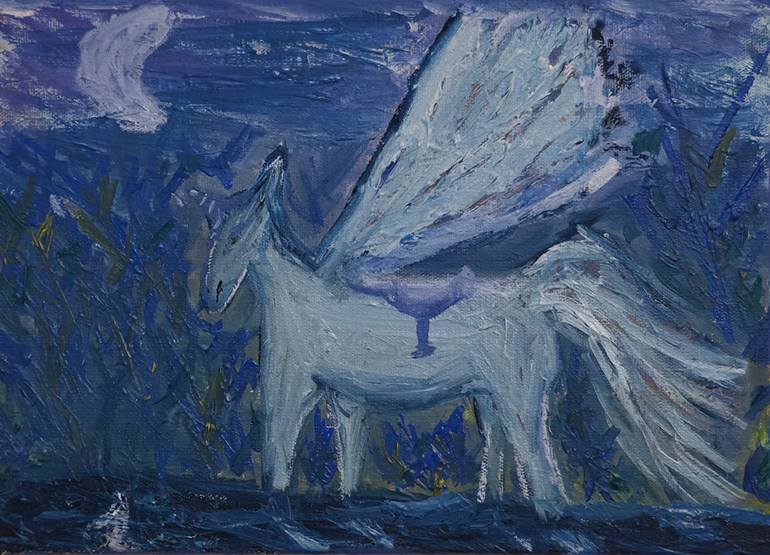 Original Abstract Painting by Pedro Paiva | Impressionism Art on Canvas | The Night's Repose