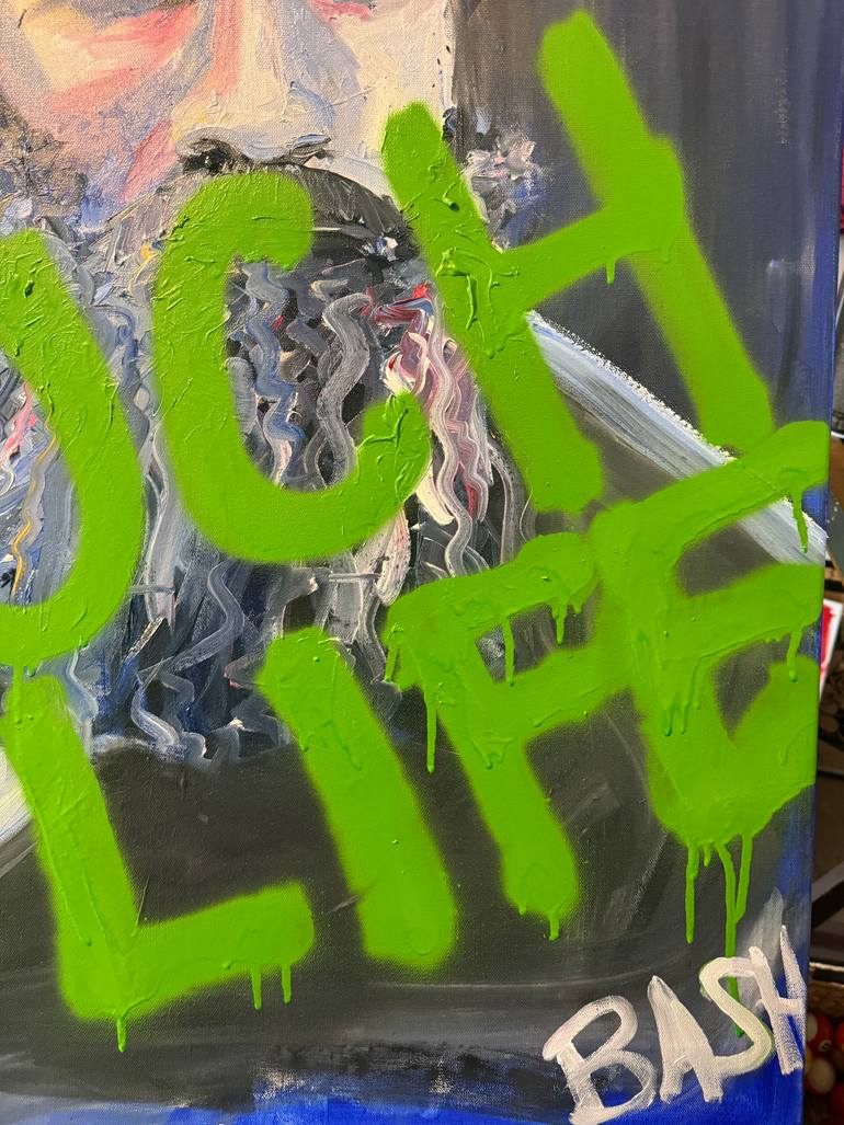 Original Street Art Graffiti Painting by Bash Wathier