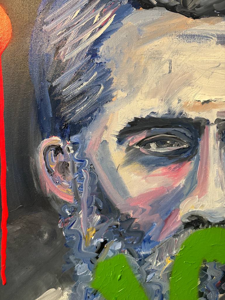 Original Street Art Graffiti Painting by Bash Wathier