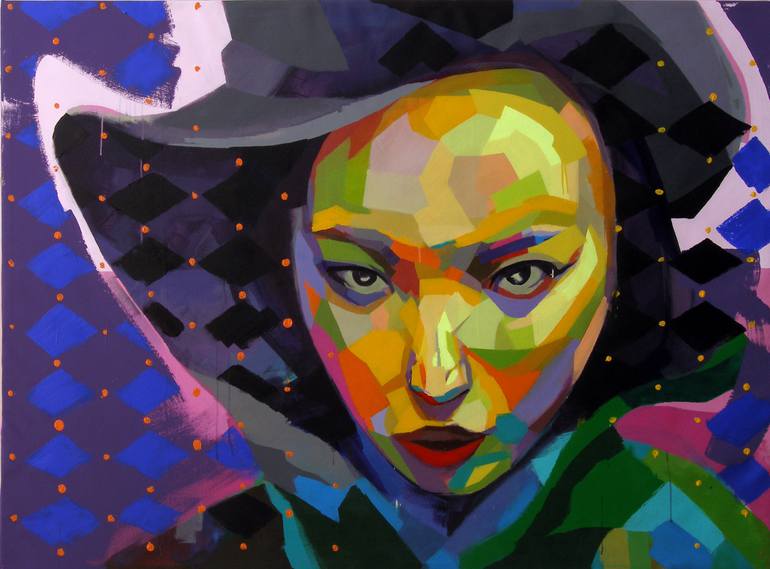 Original Figurative Cinema Painting by Raiber González Hechavarría
