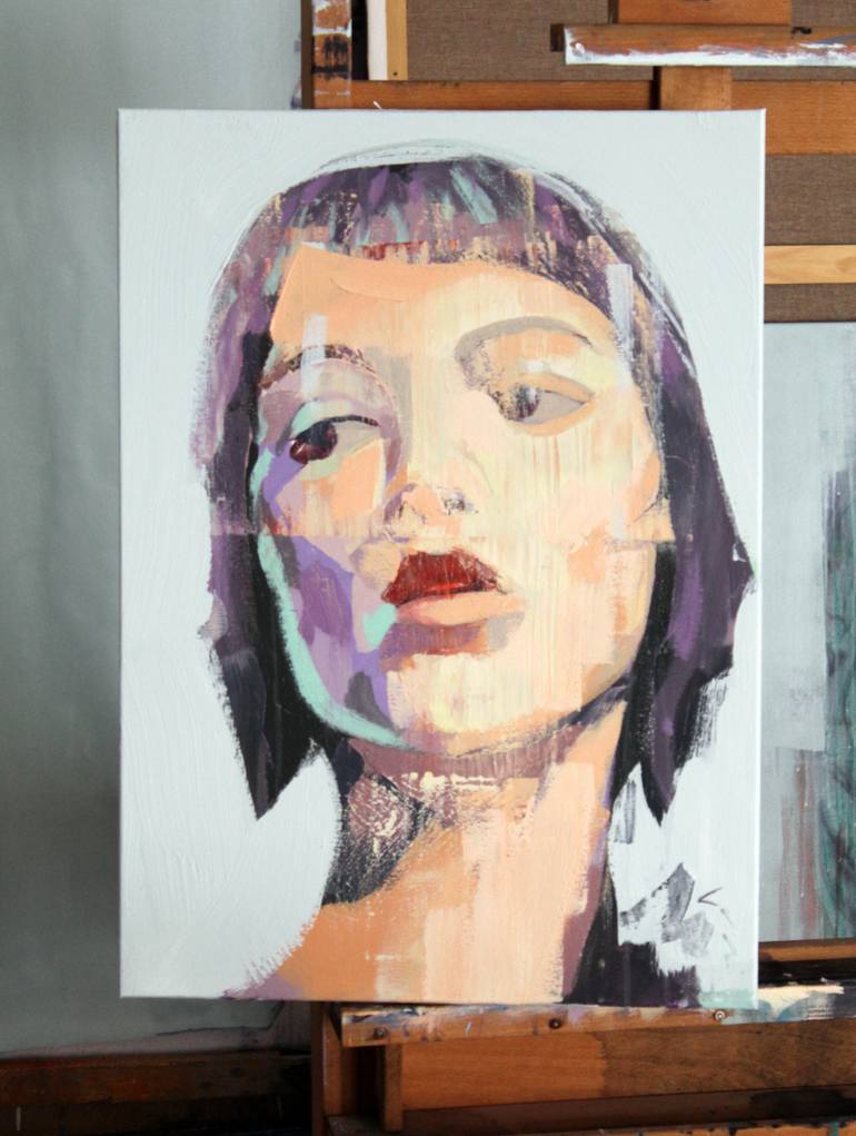 Original Figurative People Painting by Raiber González Hechavarría