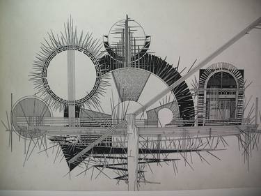 Print of Abstract Architecture Drawings by Ron Madalinski