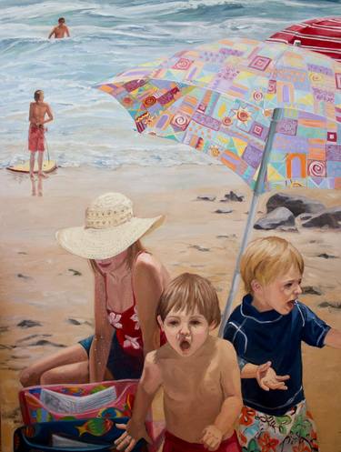 Print of Contemporary Beach Paintings by Fiona Phillips