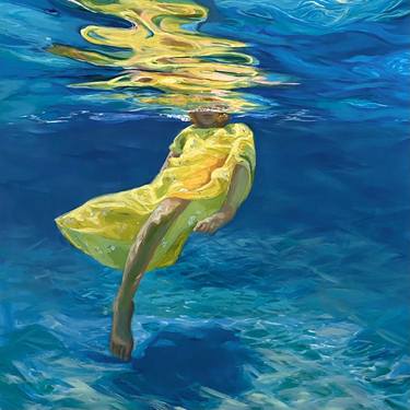 Print of Figurative Water Paintings by Fiona Phillips