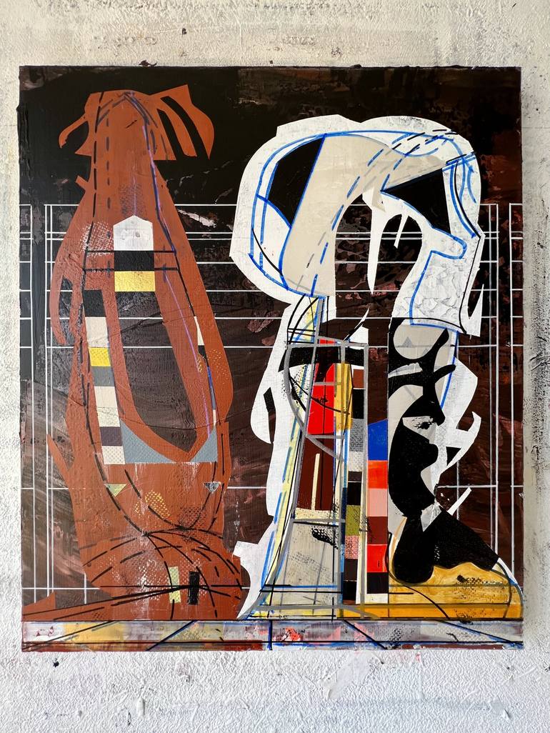 Original Abstract Architecture Painting by Jim Harris