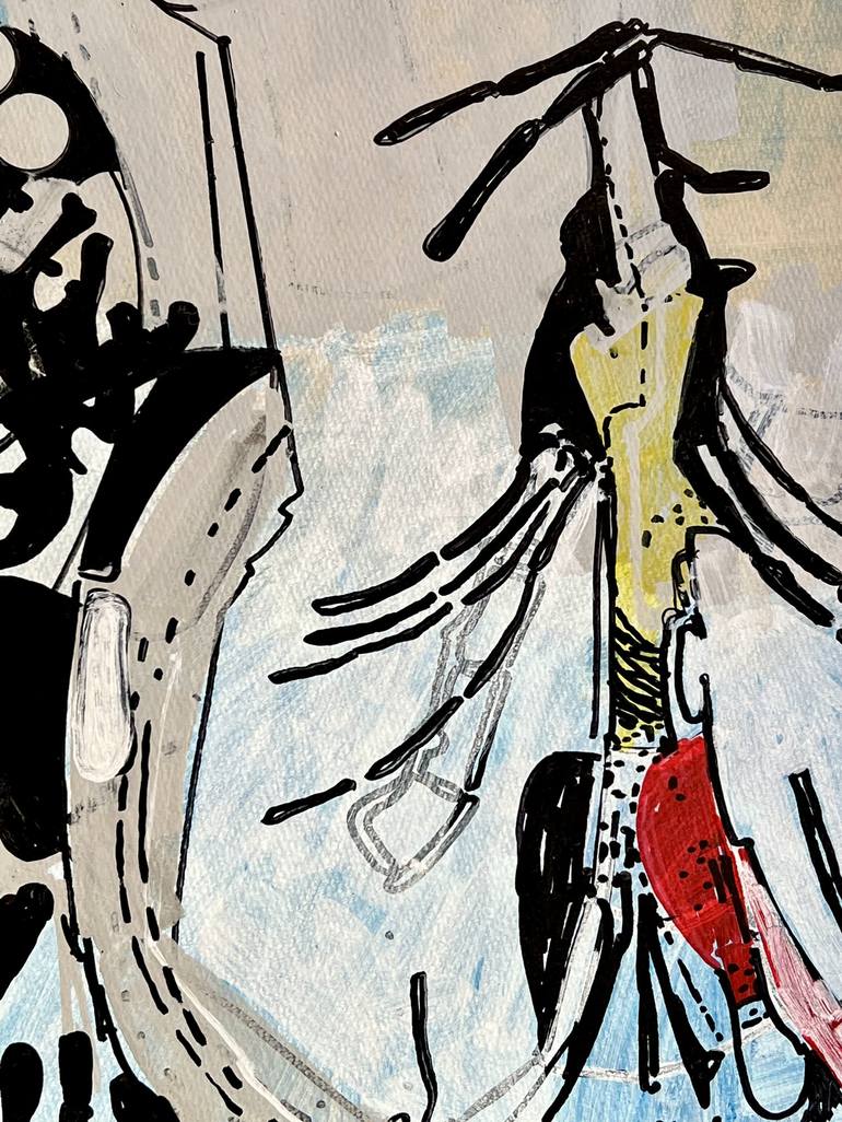 Original Abstract Expressionism Architecture Drawing by Jim Harris