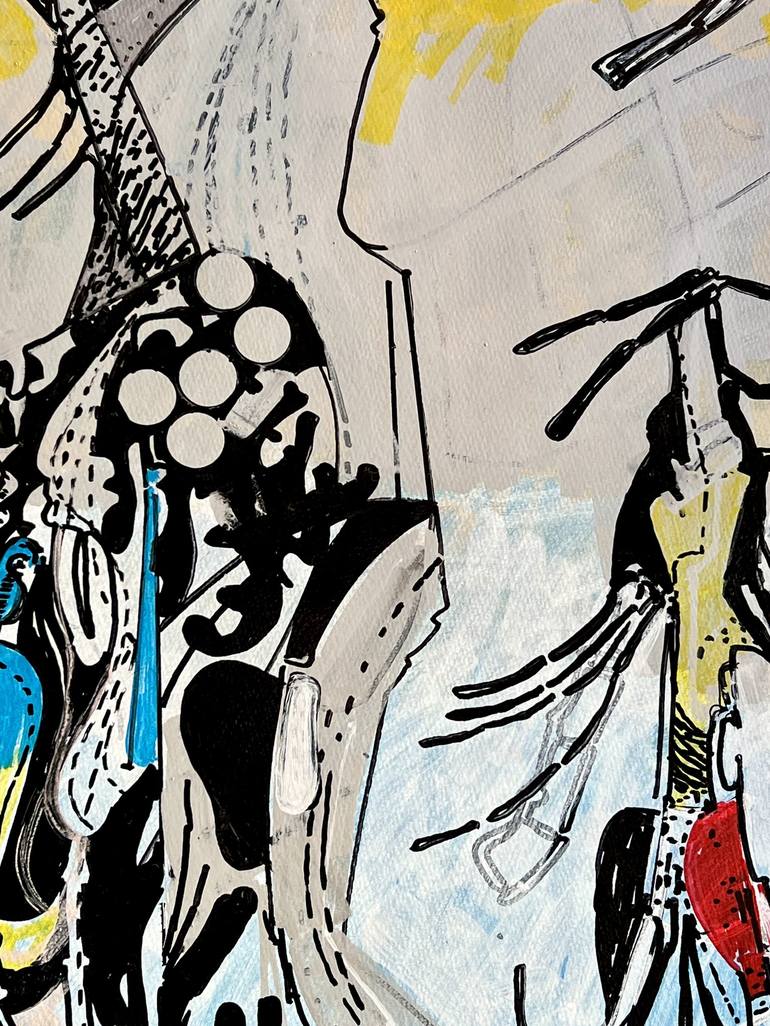 Original Abstract Expressionism Architecture Drawing by Jim Harris