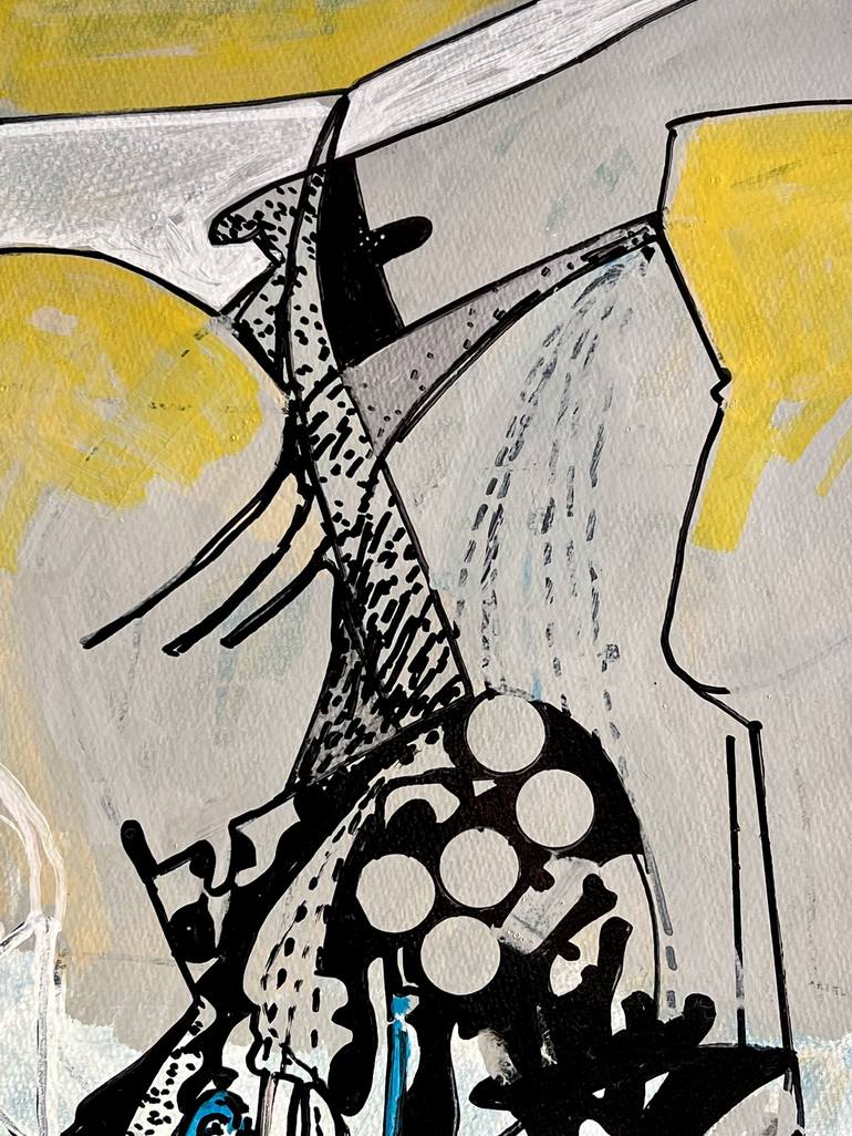 Original Abstract Expressionism Architecture Drawing by Jim Harris