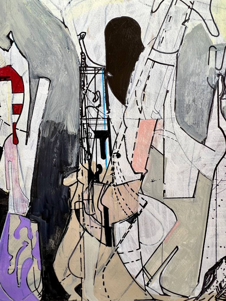 Original Abstract Expressionism Architecture Drawing by Jim Harris