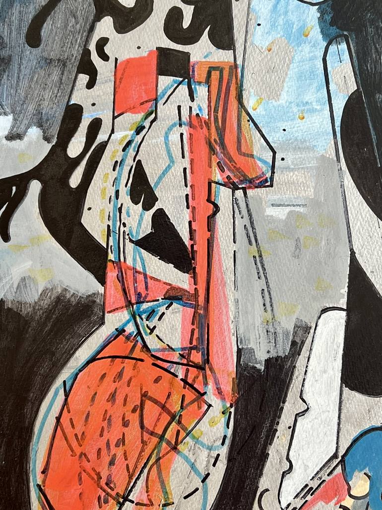 Original Abstract Expressionism Classical mythology Drawing by Jim Harris