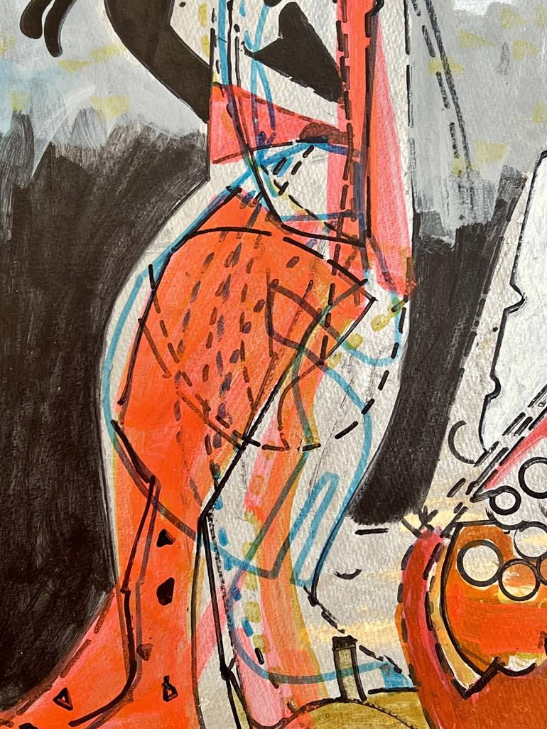 Original Abstract Expressionism Classical mythology Drawing by Jim Harris