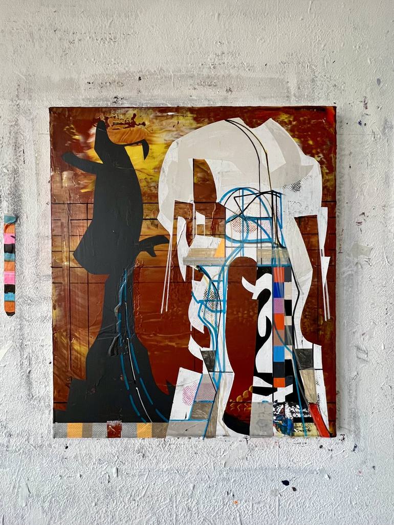 Original Abstract Architecture Painting by Jim Harris