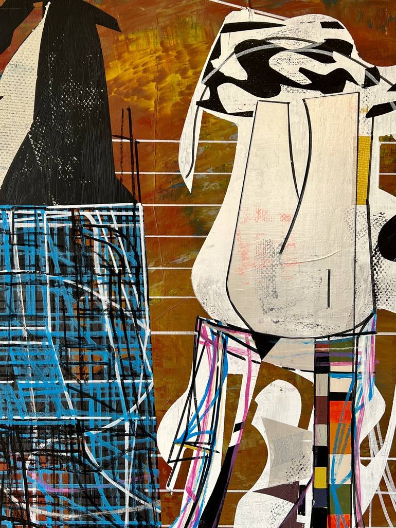 Original Abstract Architecture Painting by Jim Harris