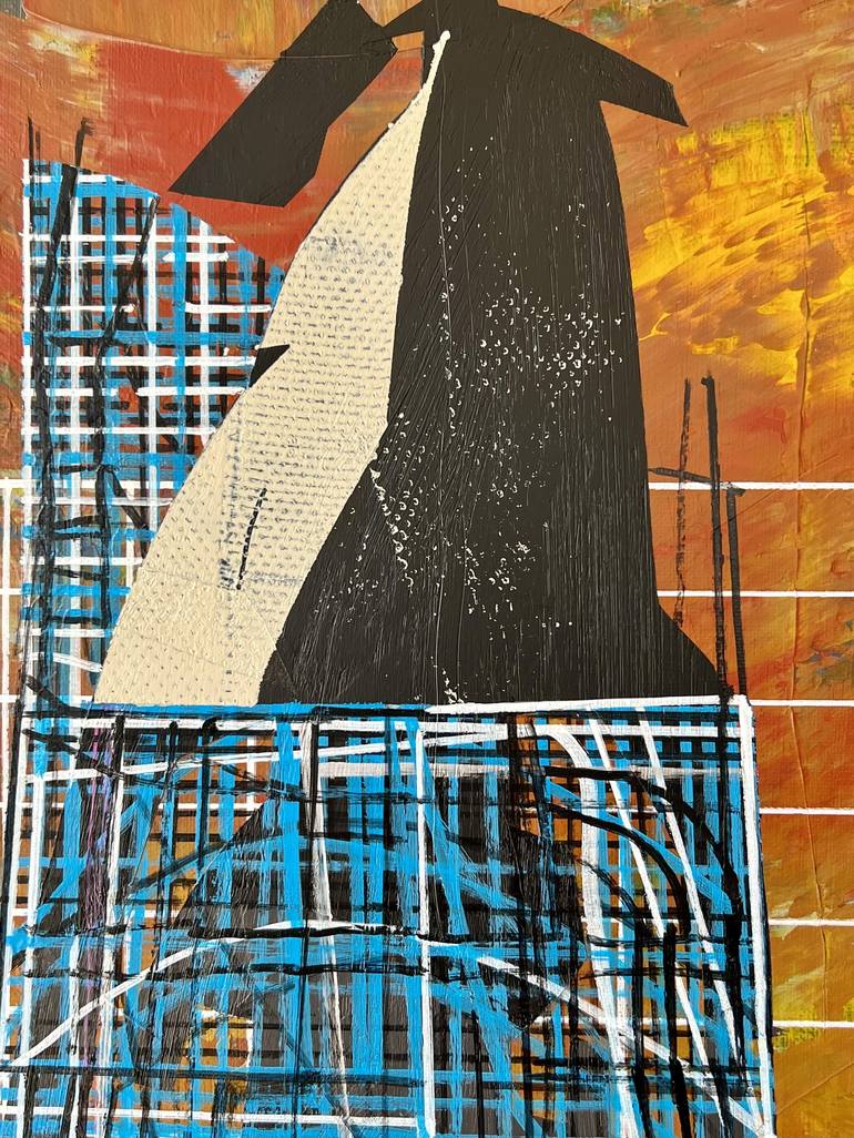 Original Abstract Architecture Painting by Jim Harris