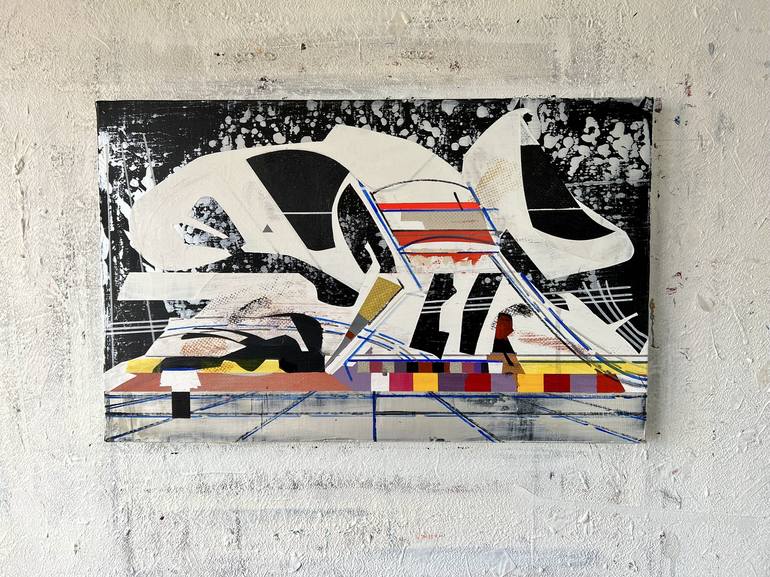 Original Abstract Science/Technology Painting by Jim Harris