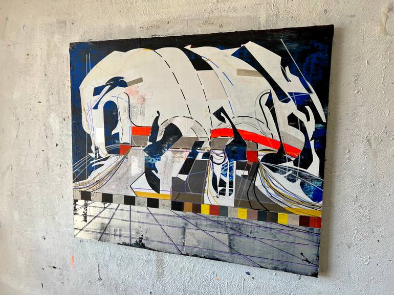 Original Abstract Science/Technology Painting by Jim Harris