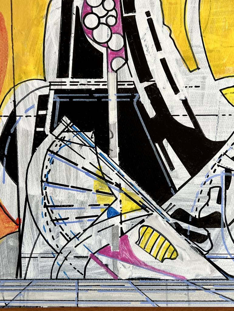 Original Surrealism Outer Space Drawing by Jim Harris