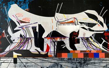 Original Abstract Architecture Paintings by Jim Harris