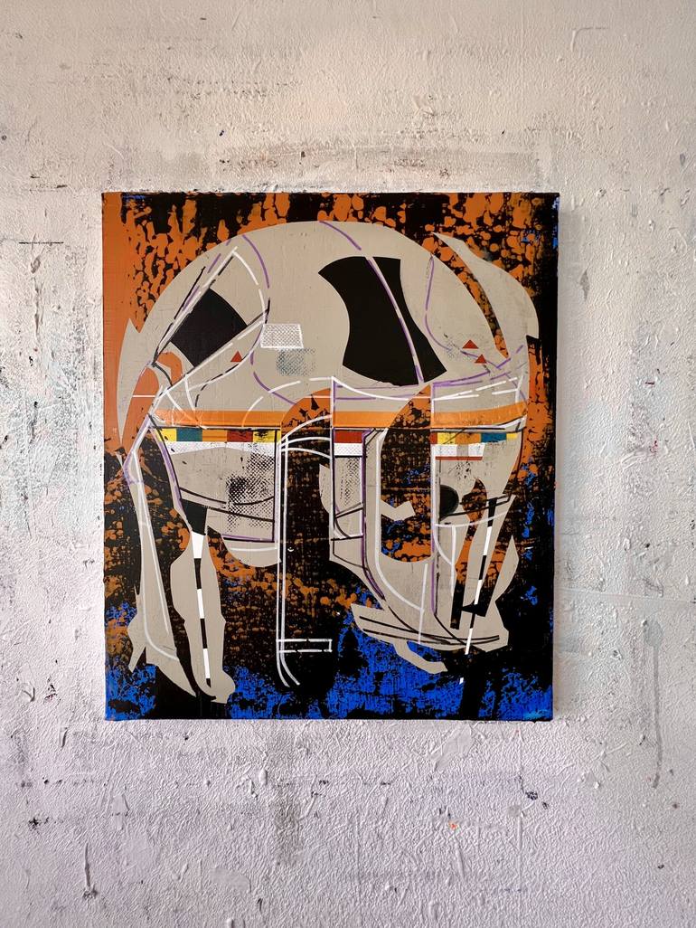 Original Abstract Expressionism Science/Technology Painting by Jim Harris