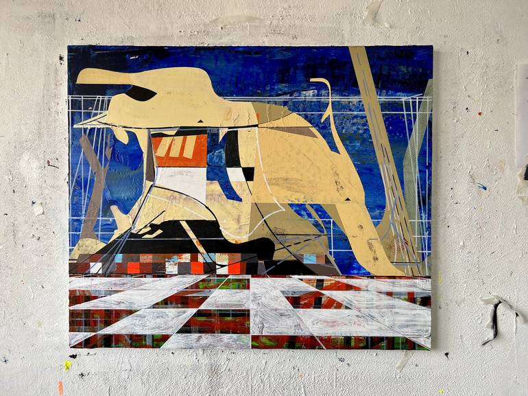 Original Abstract Architecture Painting by Jim Harris