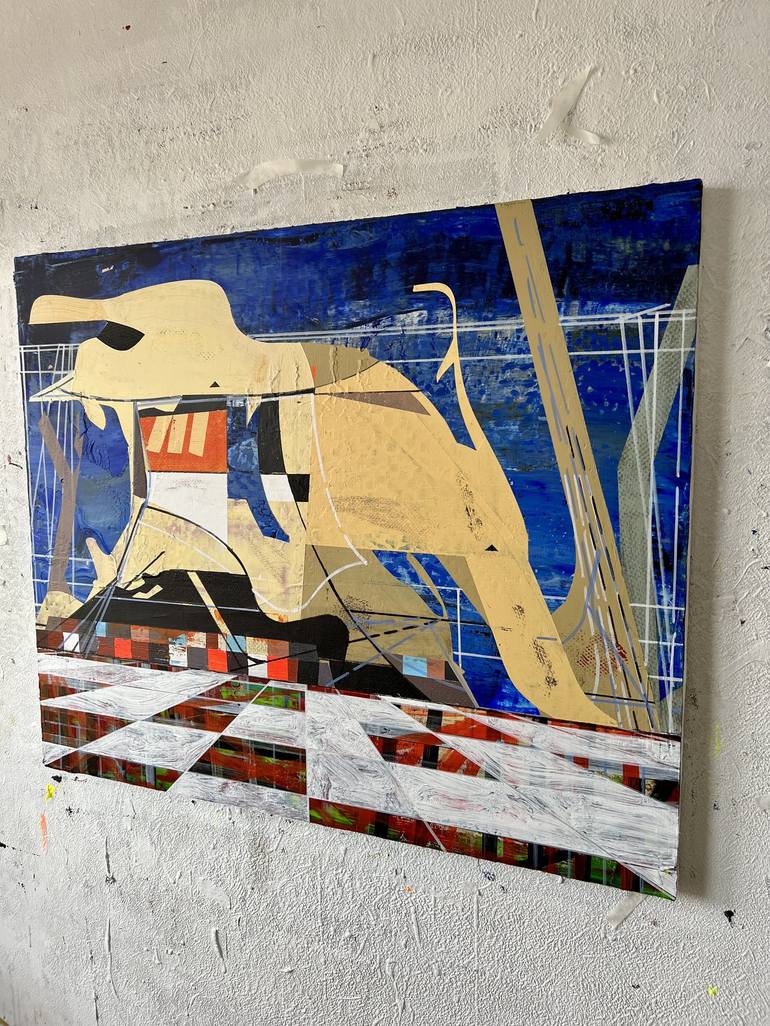 Original Abstract Architecture Painting by Jim Harris