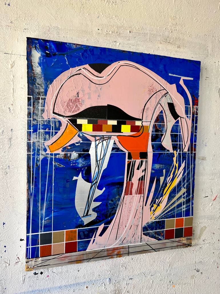 Original Abstract Science/Technology Painting by Jim Harris