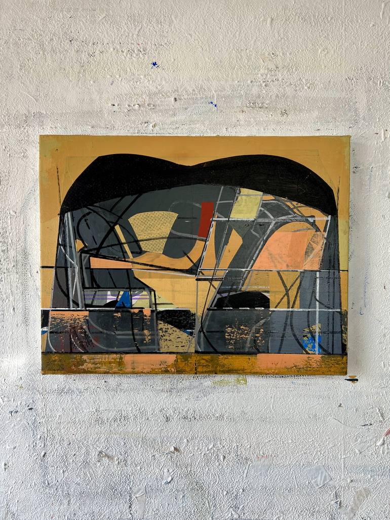 Original Abstract Architecture Painting by Jim Harris