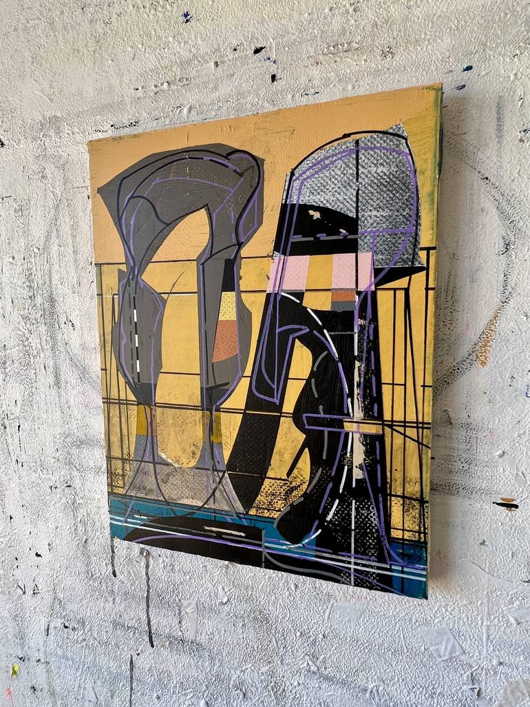 Original Abstract Architecture Painting by Jim Harris