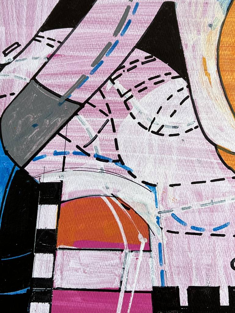 Original Abstract Architecture Drawing by Jim Harris