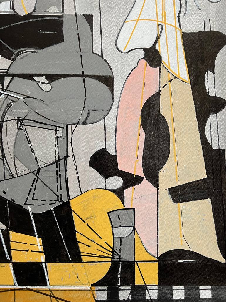 Original Abstract Architecture Drawing by Jim Harris