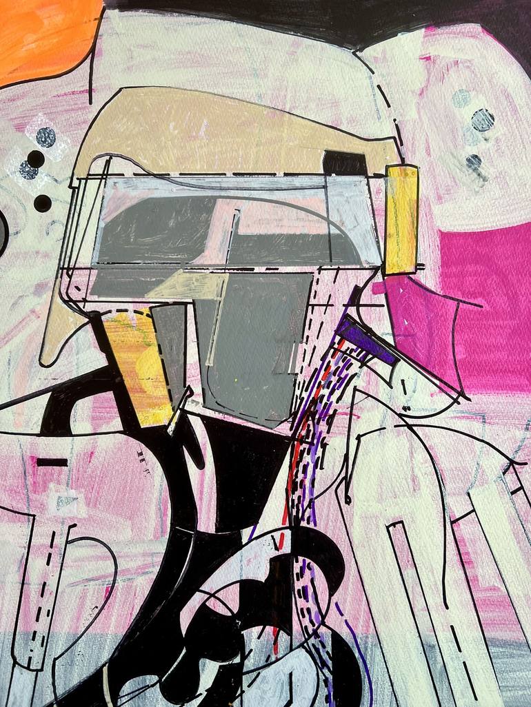 Original Abstract Science/Technology Drawing by Jim Harris